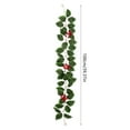 thumbnail image 3 of HomeDM Artificial Christmas Garlands Faux Xmas Leaves and Red Berries Hanging Ivy Garland for Christmas Wall Party Wedding Home Indoor Outdoor 100cm/39.3", 3 of 6
