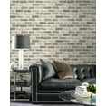 NextWall Washed Brick Peel and Stick Removable Wallpaper Tanned Leather