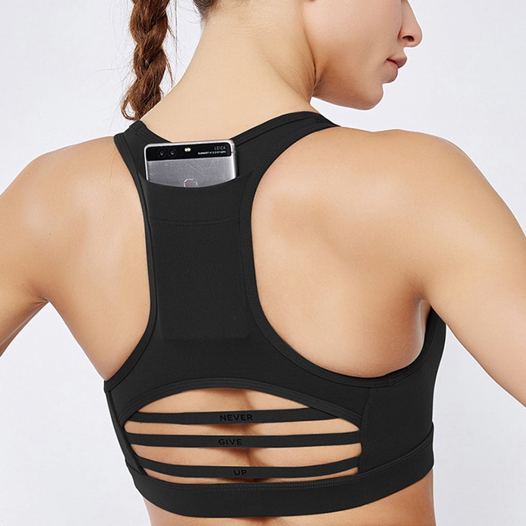 sports bra with back pocket