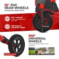 thumbnail image 5 of Mobility M905BU Rollator Walker with Seat for Seniors, 10" Big Front Shock-Absorbing Wheels for All Terrain, 300 lb. Weight Capacity, Red, 5 of 10