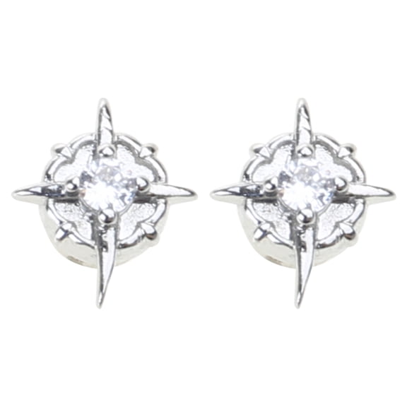 Fogun Piercing Magnetic Earrings Stainless Steel Star Clip on Earrings Fake Cheater Earrings for Men