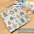 thumbnail image 4 of FORMRS 3 Ring Photo Album 4"x6" Self Adhesive Large Capacity PU Leather Cover, Brown Christmas House, 4 of 8