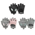 thumbnail image 4 of Soidarity 2 uds guantes de gimnasio para Fitness culturismo ajustable entrenamiento transpirable medio dedo guante al aire libre absorbente sudor Ciclismo Negro L, 4 of 6