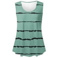 thumbnail image 4 of YHAJDS Womens Summer Tank Tops Basic Undershirt Tanks All Over Print Round Neck Sleeveless Casual Loose Top, 4 of 5