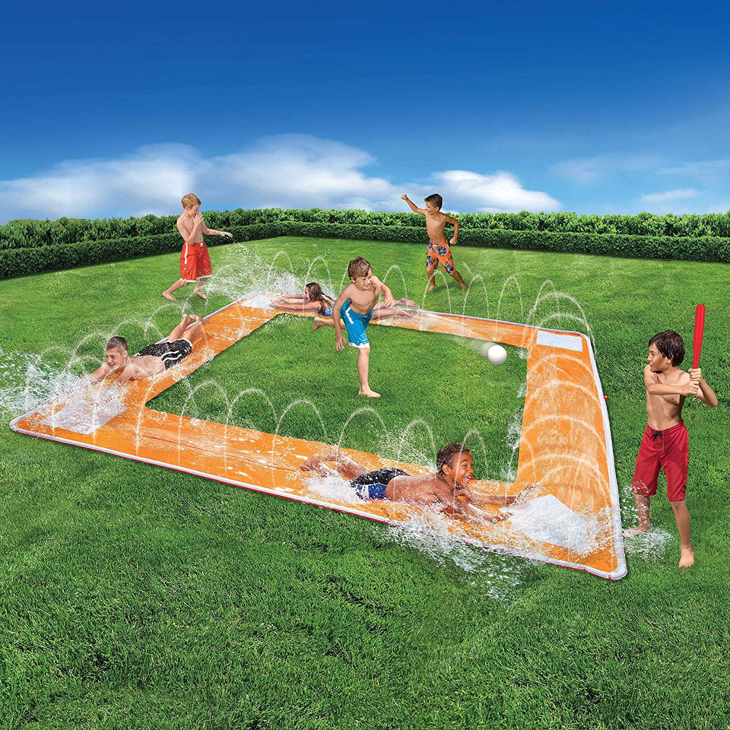 BANZAI Spring and Summer Toys Grand Slam Baseball Water Slide - Walmart.com...