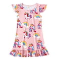 thumbnail image 4 of ATAIKU 2-Pack Girls Nightgowns 3-10Y Unicorn Sleepwear Night Sleep Dress Pajamas Little Kids Toddler Soft Nightgown, 4 of 9