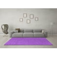 thumbnail image 3 of Ahgly Company Indoor Square Solid Purple Modern Area Rugs, 4' Square, 3 of 4