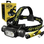 NITECORE HC68 High Performance Dual Beam E-focus Headlamp- 2000 Lumens w/ NL1835HP Battery Included