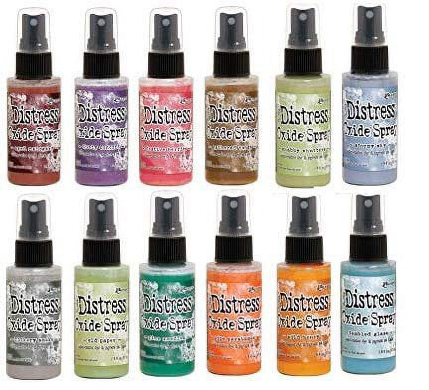 MEGA Oxide Bundle - Complete 2019 Tim Holtz Distress Oxide Collection of 60 Sprays with Bonus PTP Blending Sticks - Includes Newest Releases!