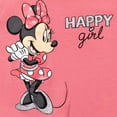 thumbnail image 3 of Disney Minnie Mouse Toddler Girls 3 Piece Outfit Set: T-Shirt Shorts Scrunchy Coral / Blue 2T, 3 of 5