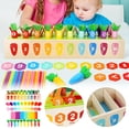 thumbnail image 2 of Hearth & Gear Children's Carrot Pulling Math Matching Early Education Package Kindergarten Baby Puzzle Enlightenment Thinking Training Toy Building for Boys 8-12 Foam Beads for Kids Building Games for, 2 of 7