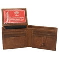 thumbnail image 2 of Swiss Marshall RFID Blocking Genuine Leather Men's Bifold Eagle USA Logo Wallet, 2 of 9