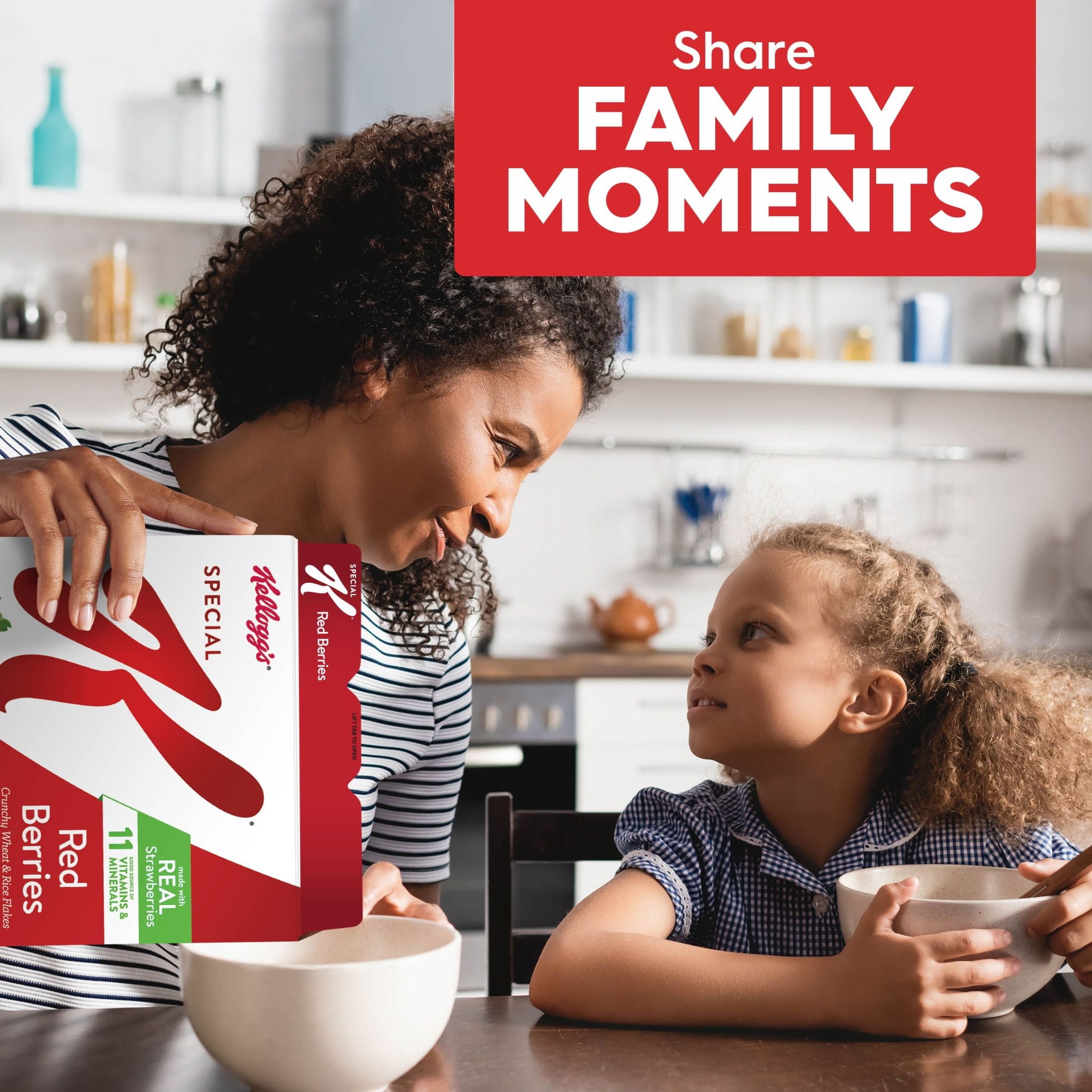 Kellogg's Special K Breakfast Cereal, Family Breakfast, Fiber Cereal, Red Berries, 11.7oz (Pack 4)