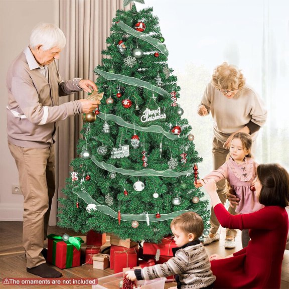 Roamrider 7.5ft Artificial Christmas Tree Foldable Xmas Holiday Party Home Spruce Decor