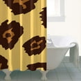 thumbnail image 4 of Yellow and Brown Of Leopard Print Shower Curtain 36"x72" ,Bathroom Decorative Shower Curtains Set with 12 Hooks,Modern Waterproof Washable Shower Curtain, 4 of 6