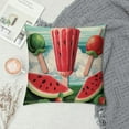 thumbnail image 2 of COMIO  Hello Summer Pillow Cover Watermelon Ice Cream Popsicle&nbsp;Decorative Red Green Stripes Throw Pillow Cases Seasonal Farmhouse Couch Cushion Cover, 2 of 5