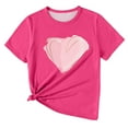 thumbnail image 6 of Hienoo Big Girls Tee Shirt Heart Print Short Sleeve T Shirt Summer Trendy Tshirt, 6 of 6