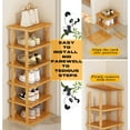 thumbnail image 6 of Bamboo Shoe Rack 17 Tier- Vertical Shoe Rack for Small Spaces, 6 of 6