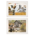thumbnail image 2 of Set Of Two Down On The Farm 1 White Framed Print Wall Art, 2 of 3