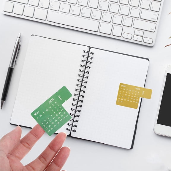 FRCOLOR 10 Sheets Monthly Planner Stickers Self Adhesive Calendar Tabs for DIY Notebooks Assorted Color