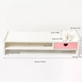 thumbnail image 4 of Maoww Support de Moniteur d'Ordinateur Style Ins avec Tiroir de Rangement Support de Table Accessoire de Bureau pour Bureau Dortoir, 4 of 5
