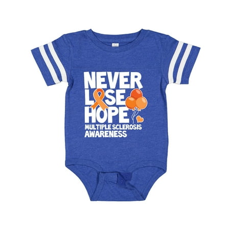 

Inktastic Never Lose Hope Multiple Sclerosis Awareness Gift Baby Boy or Baby Girl Bodysuit