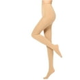 thumbnail image 3 of Gyexs Women's Compression Tights, High Waist Solid Color Pantyhose, Closed Toe Support Hose, Comfortable and Durable (Beige, Size One Size), 3 of 7
