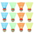 thumbnail image 1 of EeaseCA 12pcs Colorful Badminton Hit-resistant Badminton Drop-resistant Badminton Plastic Badminton Balls for Indoor Outdoor Activities (Random Color), 1 of 8