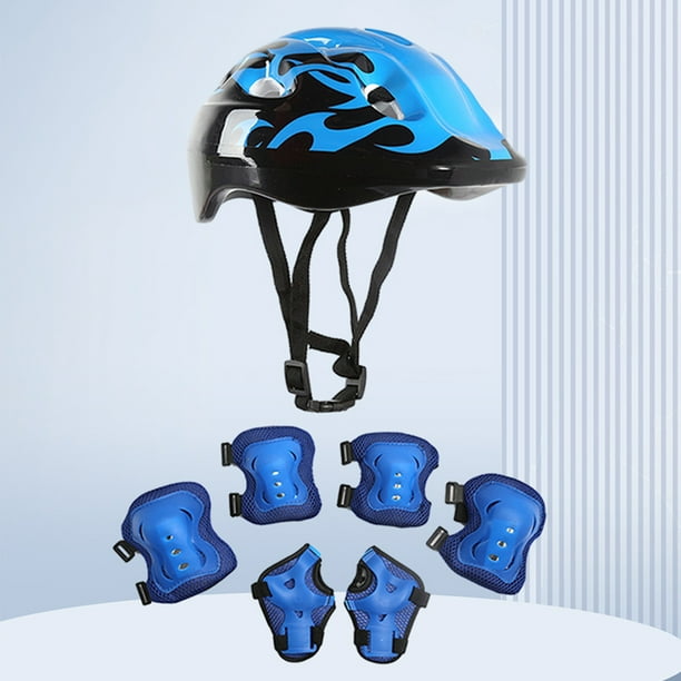 Juego de equipo de protección deportiva para bicicleta, 7 Uds. Con muñequeras para niños, ajustable, 48-55cm