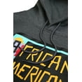 thumbnail image 4 of AACA Men's Varsity Patch Hoodie, Colorblock Pullover Sweatshirt for HBCU Pride, Charcoal, 4 of 7