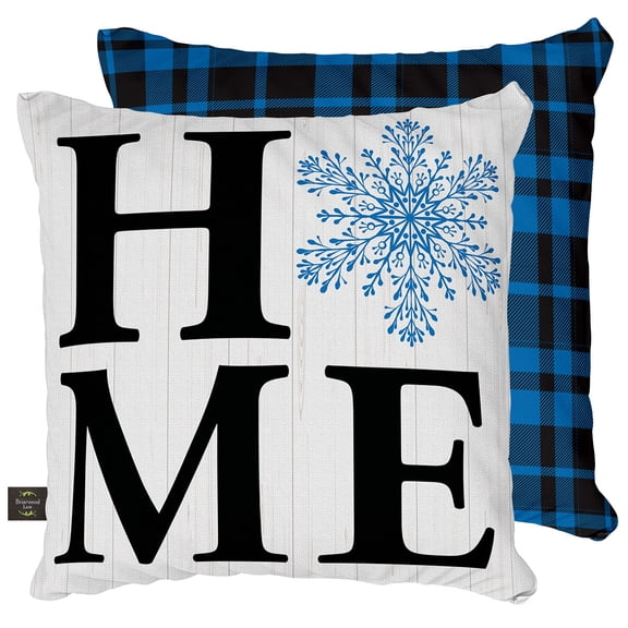Briarwood Lane Winter Indoor/Outdoor Pillow 17x17 Snowflake Home For Winter Pillow