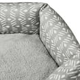 thumbnail image 6 of Vibrant Life Small Cozy Cuddler-Style Dog & Cat Bed, Gray Ikat Print, 6 of 7
