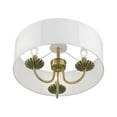 thumbnail image 4 of Livex Lighting - Brookdale - 3 Light Semi-Flush Mount In Transitional Style-12, 4 of 9
