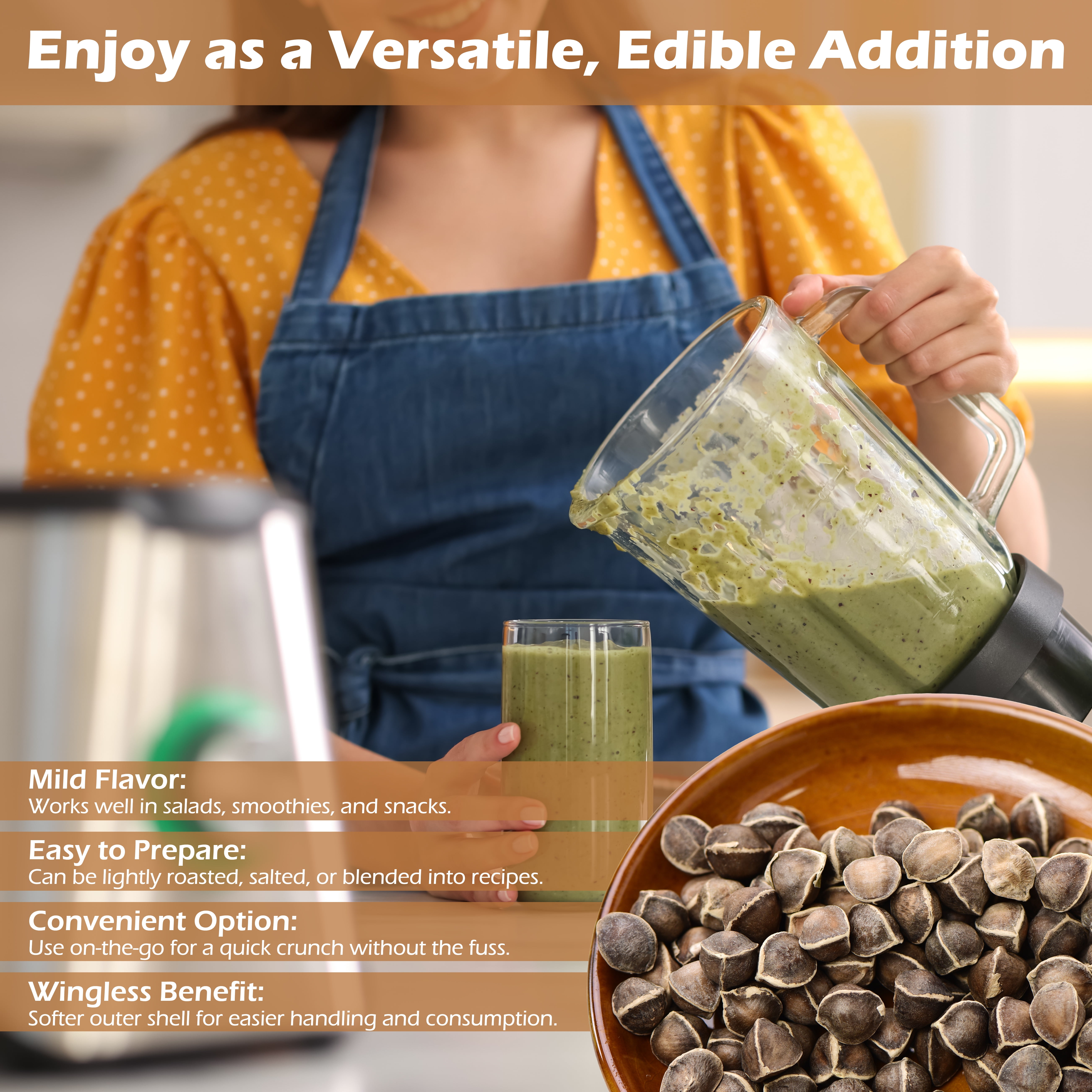 Moringa Seeds Wingless 5 lbs. Bulk - PKM1 Variety - Edible Snacking - Planting - Moringa Oleifera - Malunggay - Semillas De Moringa - Drumstick Tree - Non-GMO - 8,000 to 10,000 Seeds