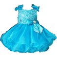 thumbnail image 2 of G190-1 Robe de Fête d'Anniversaire pour Bébé Fille Bleu Taille 6-9M, 2 of 2