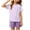 Purple, variant on Cethrio Girls' Pajama Sets Short Sleeve, Casual 2 Piece Summer Breathable Girls' Sleepwear Pink Size 14-16