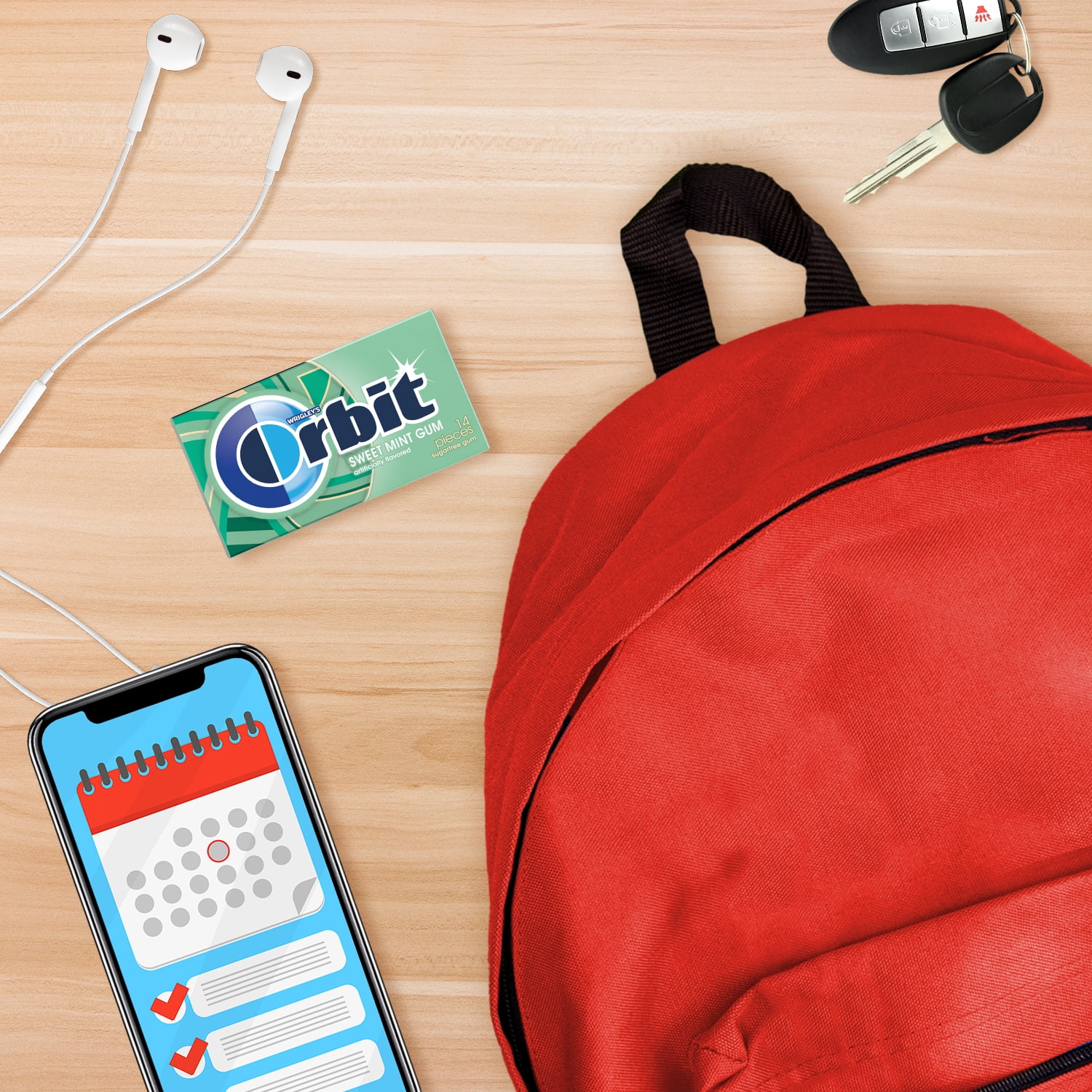 Orbit Sweetmint Back To School Sugar Free Chewing Gum - 8 Bulk Pack