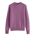 thumbnail image 5 of Women's 100% Cotton Seamless Sweater Mock Neck Long Sleeve Ribbed Knitted Pullover Tops, 5 of 7