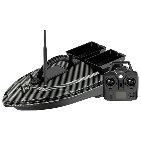 Boot d'appât de pêche 500m Contrôle Distance Boot d'appât de pêche avec lumière nocturne pour le rappel à faible batterie et retour du signal perdu