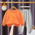 thumbnail image 2 of Kogui Teen Clothes Girls 2 Piece Girls Clothes Long Seeve Shirts Top and Pants 2 Piece Fall Outfits Clothing Sets Size 5-6 (Orange,5-6 Years), 2 of 7