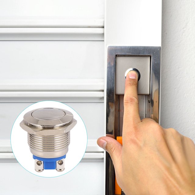 Greenadscape 2Ud Pulsador Metálico Plata Resistente Para Control De Equipos Y Domésticos