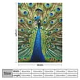 thumbnail image 4 of Orinice Peacock Feathers Warm Lightweight Blanket Soft Fleece Throw Blanket for Living Rooms Sofa Decor All Seasons - Multiple Sizes Available 50x60in, 4 of 6