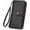 Black, variant on Wallets for Women, PU Leather Credit Card Holder Wallet with Wrist Strap, Large Capacity Long Wallet with 12 Card Slots, ID Window, Zipper Pocket and Snap Closure,Orange