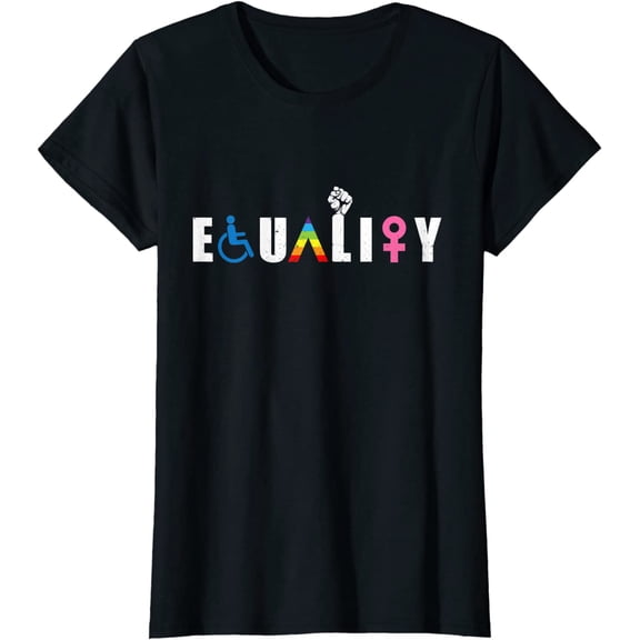 Equality LGBTQ Gay Pride Flag Proud Ally Rainbow Fist T-Shirt