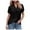 Black, variant on Women's Dressy Casual Business Work Blouses V Neck Loose Petal Short Sleeve T Shirts Loose Fit Womens Top Athletic Tops for Women Long Sleeve Comfortable Workout Shirts Women Athletic Women Shirts for