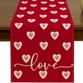 thumbnail image 7 of Love Heart Valentines Day Table Runner Red Kitchen Dining Table Decor For Indoor Outdoor Anniversary Wedding Home Decoration Table ClothFlax, Multi-Color One Size, 7 of 7