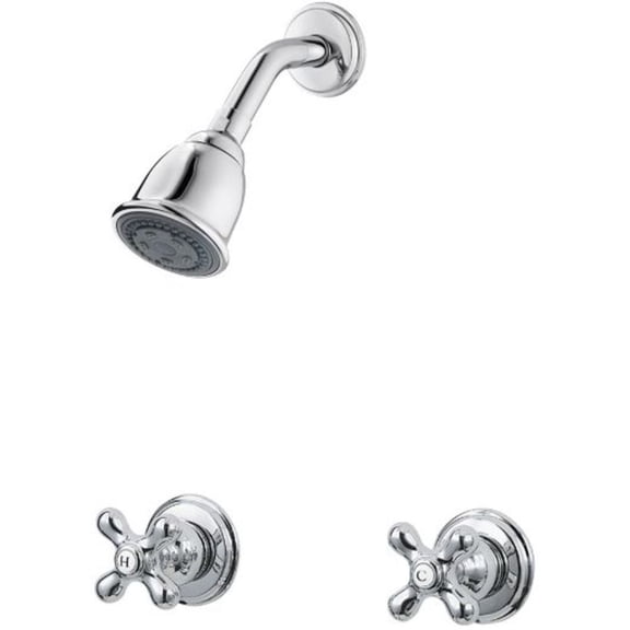 Pfister LG07-8CBC 11 x 8.3 x 3.2 in Series 07 Two Handle Shower - Polished Chrome
