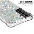 thumbnail image 3 of Funda para Samsung Galaxy S21 Plus 5G con Brillo Líquido Flotante, Purpurina, Parachoques y Anillo Giratorio Soporte, 3 of 5