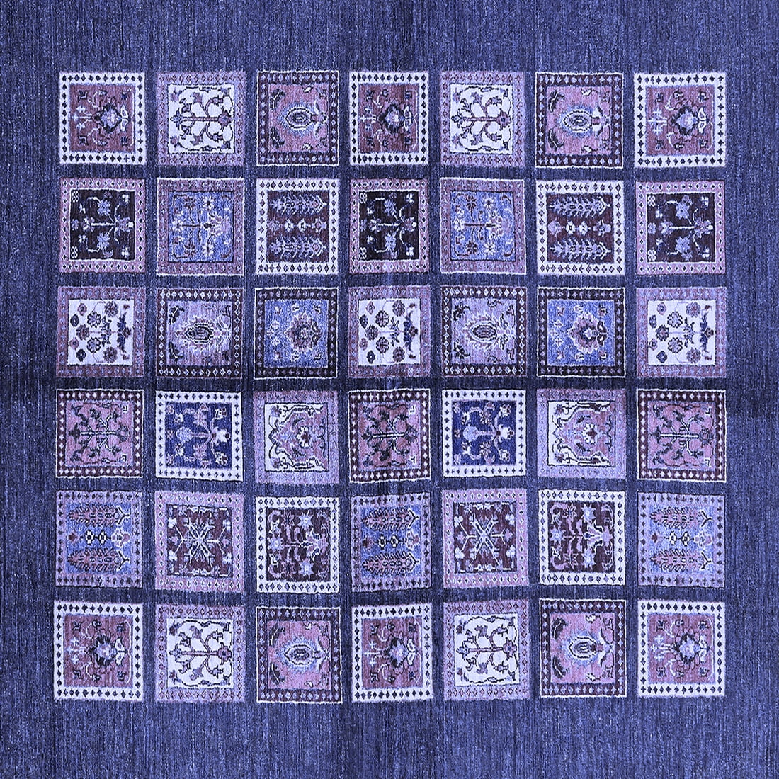 Ahgly Company Machine Washable Indoor Square Abstract Blue Modern Area ...