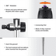 thumbnail image 3 of Paquete de 2 Aspersores con Transmisión por Engranajes, Aspersor Automático de 360 Grados para un Riego Eficiente del Césped, 3 of 7